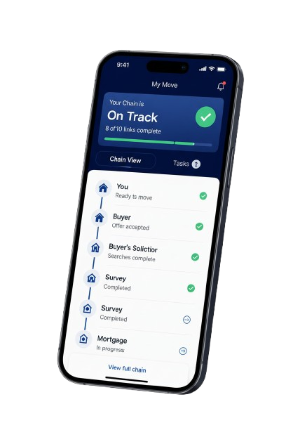 The Chain App UI on iPhone